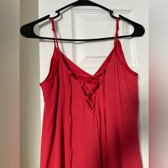 White House Black Market Coal Lace Up Back Maxi Dress - Picture 7 of 14